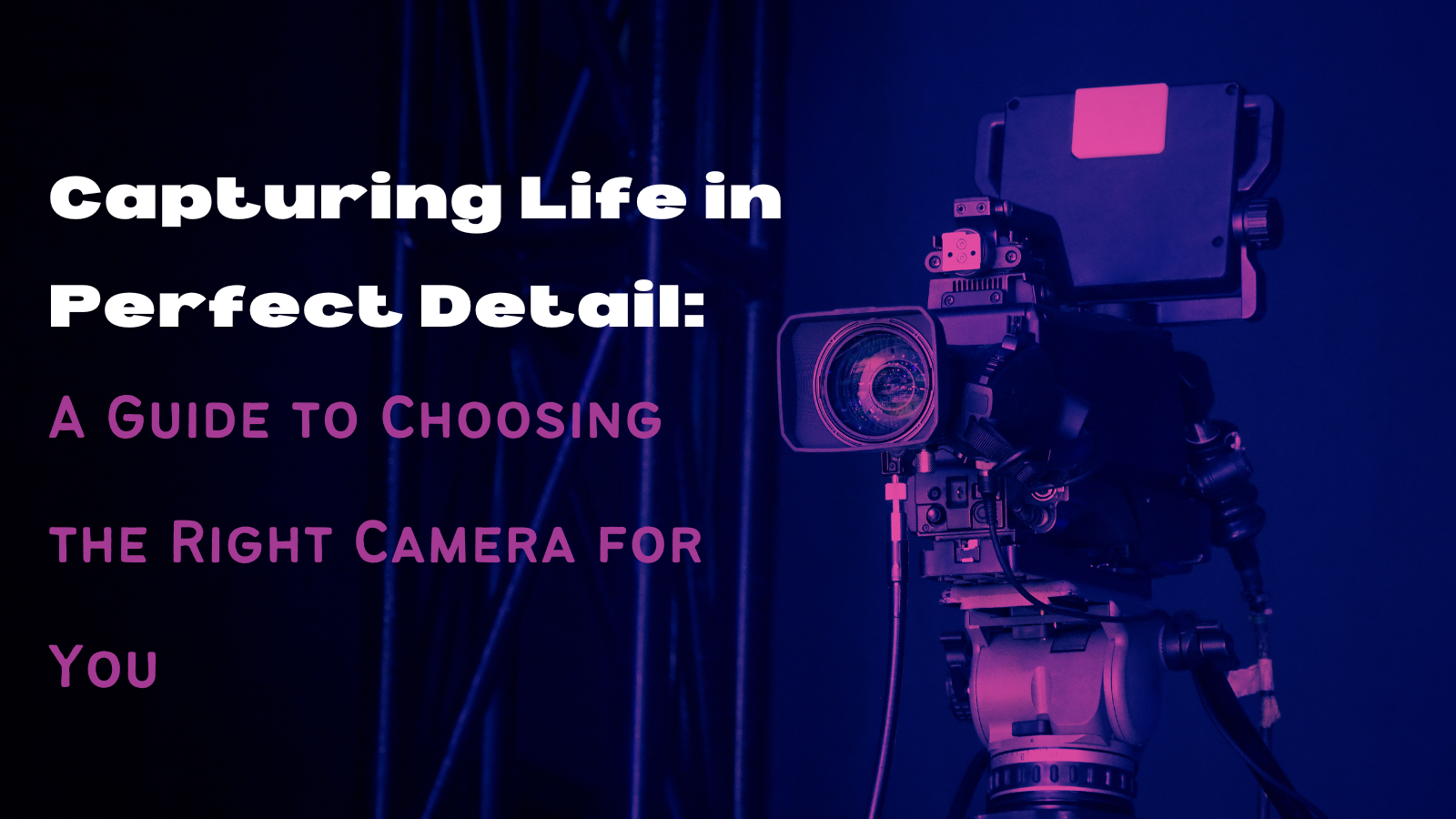 Capturing Life in Perfect Detail: A Guide to Choosing the Right Camera for You